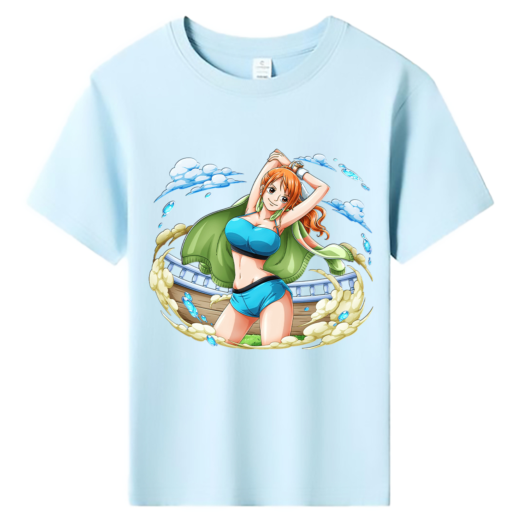 （画像用） ワンピース ナミ ONE PIECE Nami 綿100％キッズTシャツ（フロントプリント）